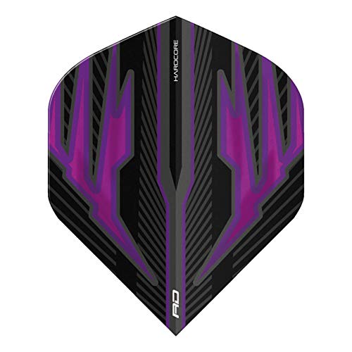 Hardcore Radical Extra Thick Standard Dart Flights - 4 Sets Per Pack (12 Dart Flights in Total) & Red Dragon Checkout Card