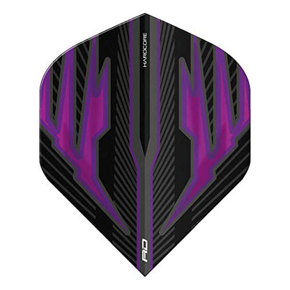 Hardcore Radical Extra Thick Standard Dart Flights - 4 Sets Per Pack (12 Dart Flights in Total) & Red Dragon Checkout Card