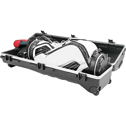SKB Staff ATA Hard Shell Plastic Golf Travel Case for Cart Bags with 2 Wheels - Heavy-Duty Rolling Club and Driver Carrier for Airline Transport, Impact-Resistant with TSA Locking Latches - size: Medium