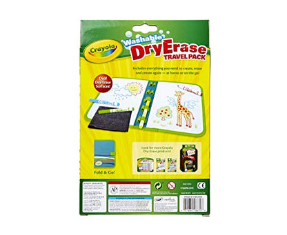Crayola Washable Dry Erase Travel Pack, Whiteboard for Kids, Ages 4, 5, 6, 7 - size: 5 Piece Set