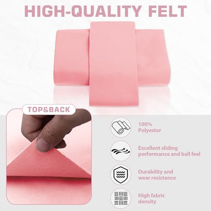 Pool Table Felt Cloth Billiard Cloth with 6 Pcs Cloth Strips and Staple Remover Pool Table Felt Replacement Kit Parts - color: Peachy Pink, size: 7ft