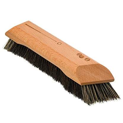 REDECKER Billiards Table Brush, Dark Horsehair Bristles, Offset Edge, Oiled Beechwood Handle, Made in Germany - Horsehair Pool Table Brush - Horsehair Pool Table Brush - Pool Table Brushes