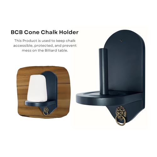 Beer City Billiards Wall Mount Cone Chalk Holder (Matte Black) – Modern Design with Mounting Hardware – Fits Silver Cup or Master Tweeten Cone Talc