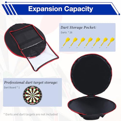 Storage Bag for Dart Boards Set, Dartboard Cover Waterproof Protective Carrying Case for Dartboard, Dart Tips, Shafts, and Other Accessories, Case Only