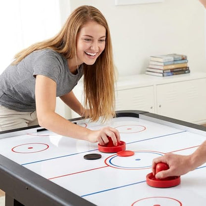 12 PCS 2.5 Inch Air Hockey Pucks, Replacement Air Hockey Pucks Set Durable Puck for Game Tables, Accessories (Red, Black)
