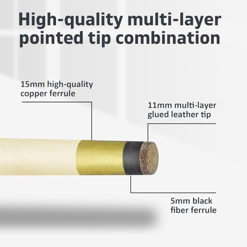 Pool Cue Stick Billairds Cue Stick with 11mm Fiber Leather tip Pool Stick 36inch Billiard Cue Sticks Set of 2