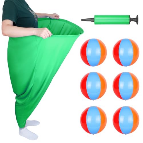 Granny Pants Yard Game–Giant Outdoor Tossing Game for Adults&Family–Includes 2 Pants,8 Bouncy Balls&2 Air Pumps–Funny Party Activity for Backyard,Reunion,Field Day or Team-Building - color: Green