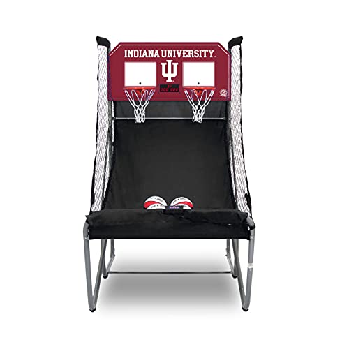 Pop-A-Shot - Home Dual Shot with NCAA Graphics l Sensor Scoring l 16 Game Modes l 7 Balls l Foldable Storage l for All NCAA Fans - style: Indiana Hoosiers