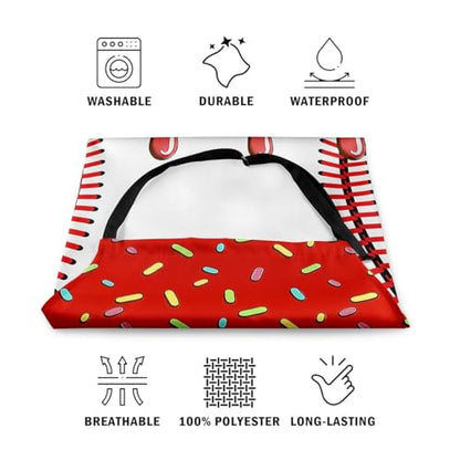 Castle Fairy Ice Cream Drip Baseball Kids Kitchen Apron - color: Red