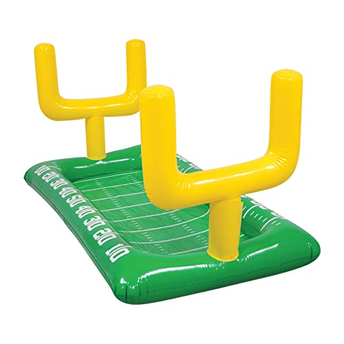 Beistle Inflatable Football Field Buffet Cooler with Goal Posts, 28” x 4’ 5.75” - Food & Drink Cooler, Drink Containers for Parties, Football Party Decorations, Game Day Coolers - style: Football Field Buffet Cooler