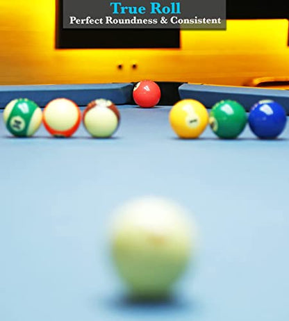 JAPER BEES Billiard Ball/Pool Ball Set Complete 16balls 2-1/4" Regulation Size&Weight Resin Ball - style: Tournament TV