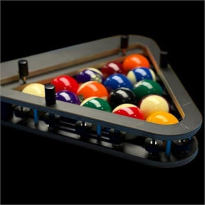 Premium Durable Solid Hardwood Billiard Rack Set, Heavy Duty Triangle & Diamond Racks for 8-Ball & 9-Ball, Tight Gap-Free Fit, Essential Billiards Accessories - color: 2mix