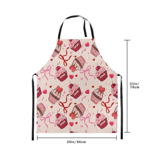 Castle Fairy Cute Rabbit Deer Kitchen Apron - color: Cake Red Bow