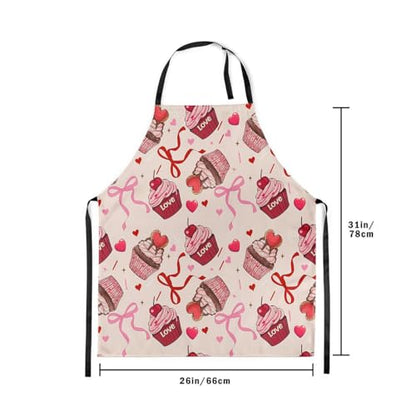 Castle Fairy Cute Rabbit Deer Kitchen Apron - color: Cake Red Bow