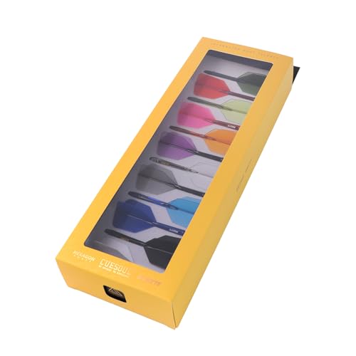 CUESOUL ROST 77 Integrated Dart Shaft and Flight Big Wing/Standard Shape Colour Collection Pack of 12 pcs - color: Big Wing Shape, size: Medium