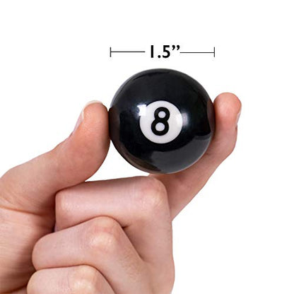 Mini Pool Balls | 1.5" Balls Fit Tabletop & Freestanding Miniature Billiards Tables | Real Resin Balls Perform Like Full Size Balls