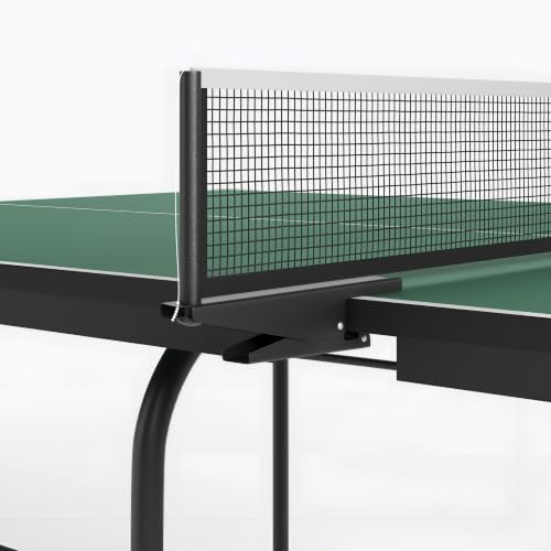 Zevemomo Table Tennis Table, Foldable Ping Pong Tables w/ 2 Paddles 3 Balls - color: Green