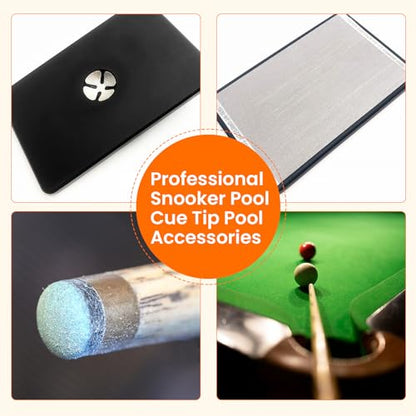 Changor Billiard Stick Tip Shaper, Snooker Pool Cue Tip Aluminum Made Steel Matte Pool Cue Tip Shaper Billiard Pool Cue Accessories Tool, 3.54 * 2.24 * 0.20 inch