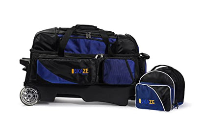 3 Ball Bowling Roller + 1 Ball Color Matching Add On Tote - color: Blue-Black