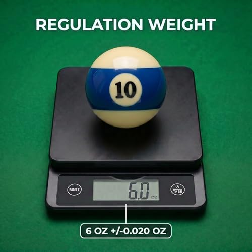KONLLEN Single Replacement Pool Ball – 2-1/4" Regulation Size & Weight Billiard Ball Made of Phenolic Resin (Choose 1–15 or Cue Ball) - color: #10