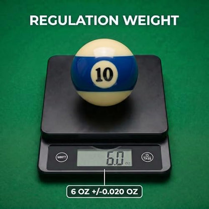 KONLLEN Single Replacement Pool Ball – 2-1/4" Regulation Size & Weight Billiard Ball Made of Phenolic Resin (Choose 1–15 or Cue Ball) - color: #10