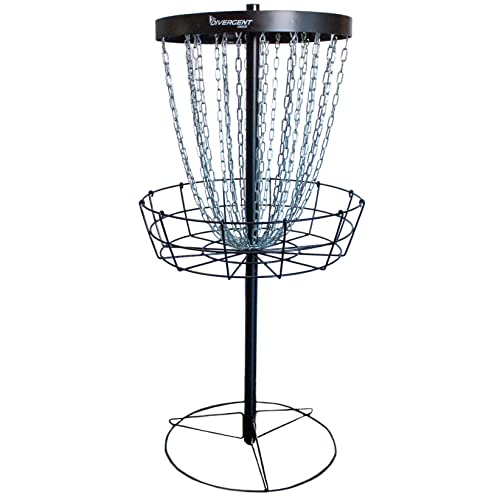 Disc Golf Practice Basket by Divergent Discs | 24-Chain Portable Target