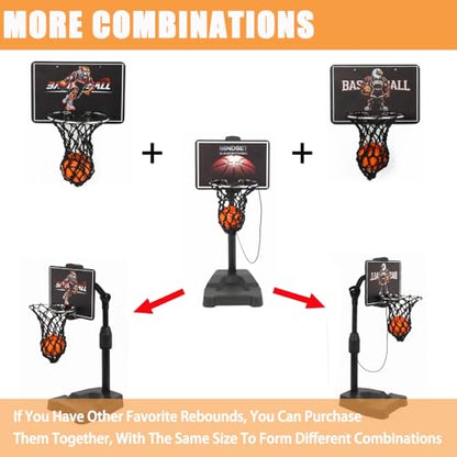 GYSH Mini Desktop Basketball Hoop for Office,Tiny Tabletop Basketball Game Toy,Desk Toys for Office for Adults,Indoors Smallest Foam Basketball,with Phone Holder(Stands) - style: Basketball Stands
