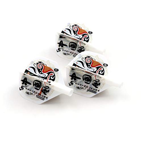 CUESOUL TERO AK4 Dart Flights Standard Shape,Peking Opera Design,Set of 3 pcs - color: White