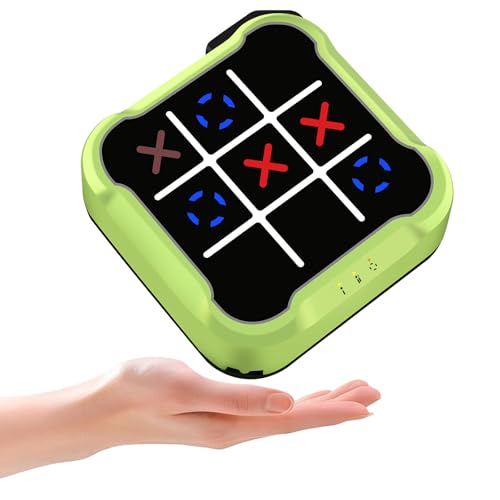 Tic-Tac Toe Game for Kids: 4-in-1 Electronic Handheld Puzzle Game - Portable Sensory Toy for Kids Age 6-12 Years Old Travel School Family Fun - Birthdays Gift for Boys Girls