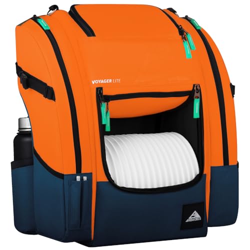 Axiom Discs Voyager Lite Backpack Disc Golf Bag (Choose Your Favorite Color) - color: Orange/Navy, style: V2