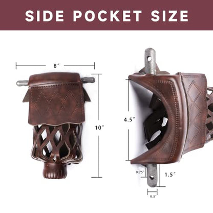 GSE Games & Sports Expert Set of 6 Heavy Duty PU Leather Billiard Pool Table Pockets, Billiard Pool Table Accessories (Several Colors & Styles Available) - color: Walnut - Diamond