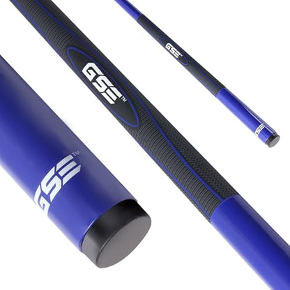 GSE Games & Sports Expert 58" 2-Piece Fiberglass Graphite Composite Billiard Pool Cue Sticks (Several Colors Available, Weight from 18oz, 19oz, 20oz, 21oz) - color: Blue, style: 20oz