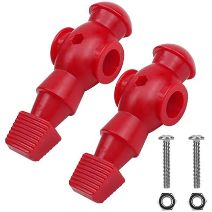 Marsrut 2PCS Foosball Replacement Players Set, Foosball Men, Soccer Player Set, Plastic Replacement Parts for Football Table, 2 Hexagon Nuts Included - color: Red