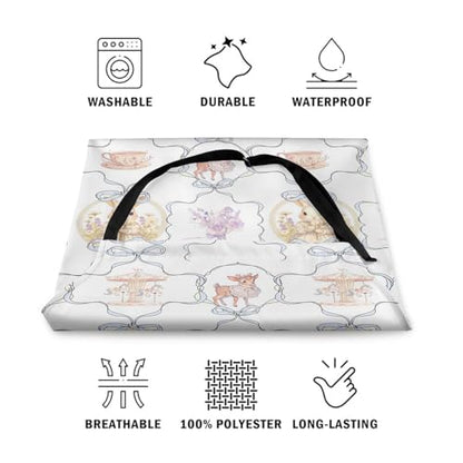 Castle Fairy Cute Rabbit Deer Kitchen Apron - color: Bow Rabbit