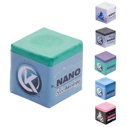 KONLLEN Magnetic Pool Chalk Holder and Nano Cue Chalk Set, Low-Dust Billiard Chalk Combo with Quick One-Hand Access for Better Grip and Control - color: Green-Dryness-1 piece