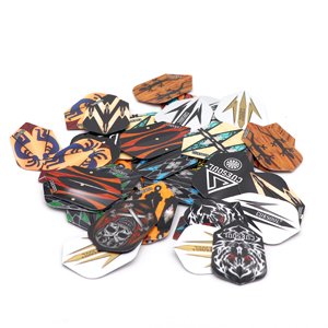 CUESOUL 10/15 Set Unique Design Slim Dart Flights Wholesale for Steel Tip Dart and Soft Tip Darts - color: Mixed Shape-45pcs