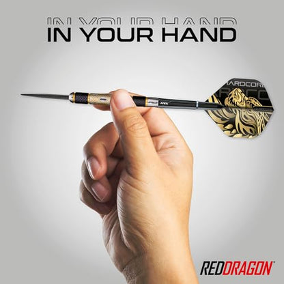 RED DRAGON Golden Eyes Professional Steel Tip Darts Set - 85% Tungsten Darts with Aluminum Shafts & Flights - Available in Weights from 22g to 32g - size: 24G