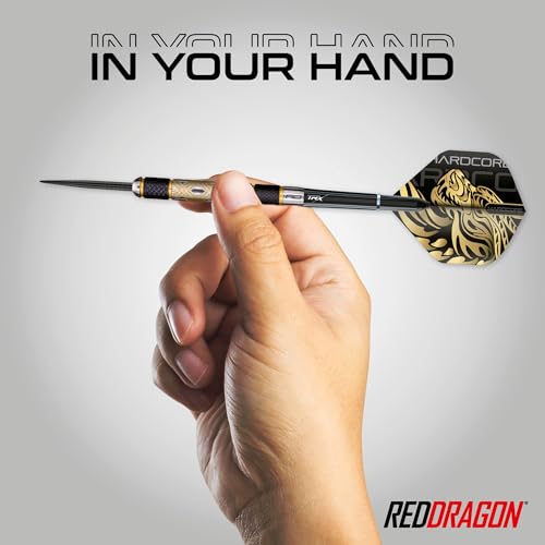 RED DRAGON Golden Eyes Professional Steel Tip Darts Set - 85% Tungsten Darts with Aluminum Shafts & Flights - Available in Weights from 22g to 32g - size: 26G