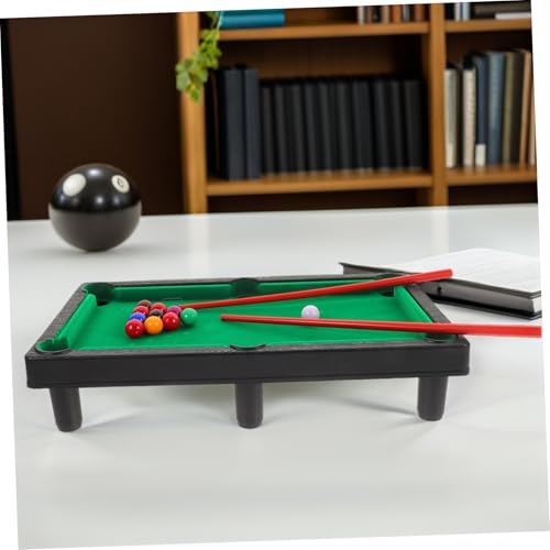 VICASKY Miniature Pool Table Portable Desktop Mini Billiard Game for Family Fun Hand Eye Coordination Fine Motor Skills Development Includes Balls Cues and Table Accessories