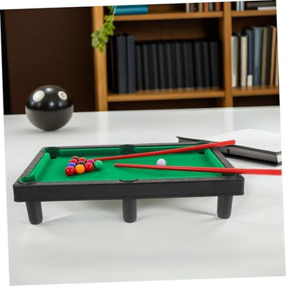 VICASKY Miniature Pool Table Portable Desktop Mini Billiard Game for Family Fun Hand Eye Coordination Fine Motor Skills Development Includes Balls Cues and Table Accessories