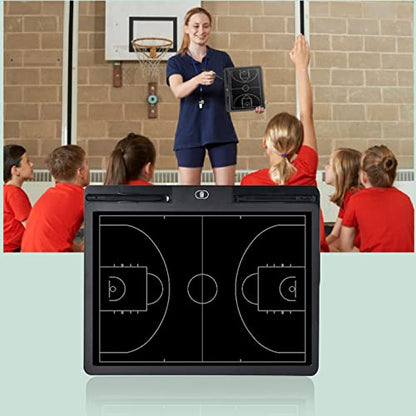 Pure Vie Electronic Basketball Coaching Board LCD Basketball Coaches Tactical Clipboard Writing Tablet Blackboard with Stylus Pen - Basketball Gift Sporting Goods Daily Training Assistant Equipment