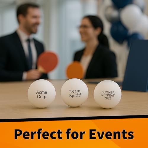 Uberpong Personalized Ping Pong Balls, Custom Text or Message, Party Gifts - color: Gold, size: Pack of 10