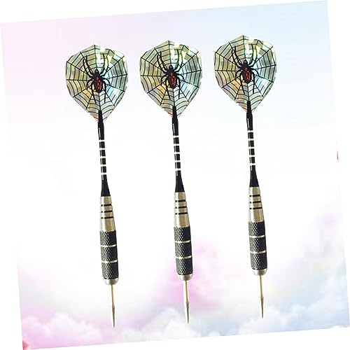3pcs Professional Needle Tipped Darts Spider Pattern Aluminum Shafts and Flights for Sports Events and Recreational Play