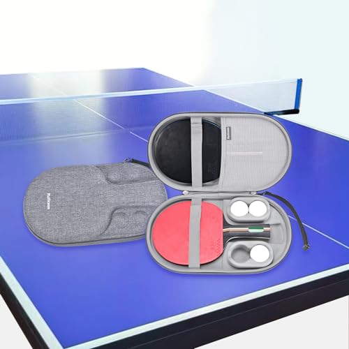 Carrying Case for Ping Pong Paddles/Table Tennis Paddles/Racquet Cyber Shape Hexagon,Fits for 2 Paddles and 4 balls - color: Large Grey