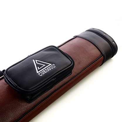 CUESOUL Soocoo Series 2x4/2x2 Hard Pool Cue Case -Holds 2 Cue Butt and 4 Cue Shafts,Four Color Available - color: 2x2-Brown