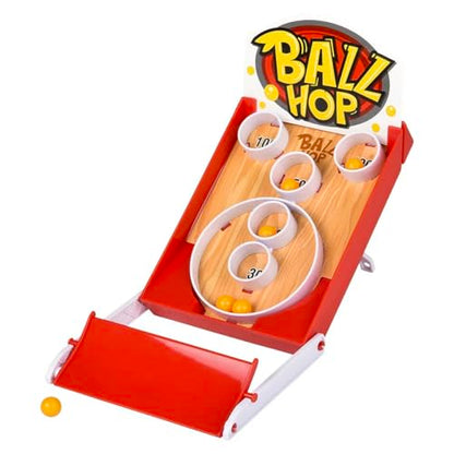 Curious Minds Busy Bags Mini Arcade Ball Toss Tabletop Sports Game - Launch Balls into Score