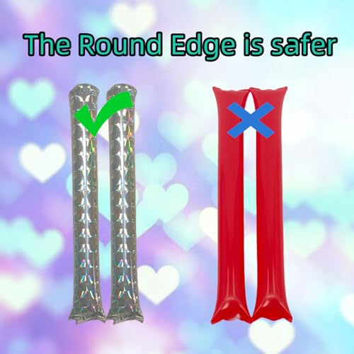 48pcs Round Head Boom Sticks Thunder Sticks Cheering Sticks Team Spirit Plastic Cheerleading Spirit Stick Clapper Inflatable Noise Maker Sports Supply (Glitter Color) - color: Glitter Color
