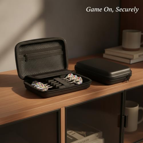 Hard Shell Dart Case for 6 Darts, EVA Construction, Compact Travel Storage Wallet for League Matches and Home Organization (1 PC)