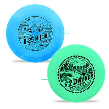 Lightning 2-Pack – #1 Driver (NXT Premium) & #2 Driver (Sure Grip) – Disc Golf Drivers Set, Distance & Control, Floats on Water (#2 Driver Only)