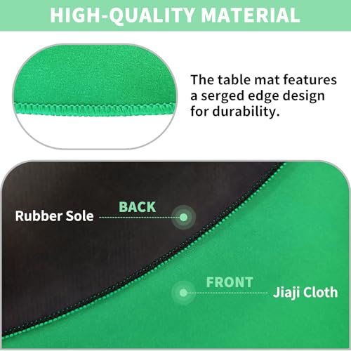 Large Round Tabletop Game Playmat,Rubber Table Mat Suitable for Playing Poker,Card,and Roleplaying Games.(80cmGreen) - color: 80*80*0.2cmgreen, size: 80*80*0.2cm
